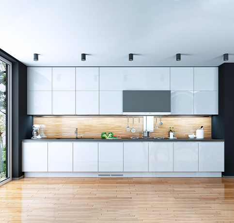 Straight kitchen interior designs