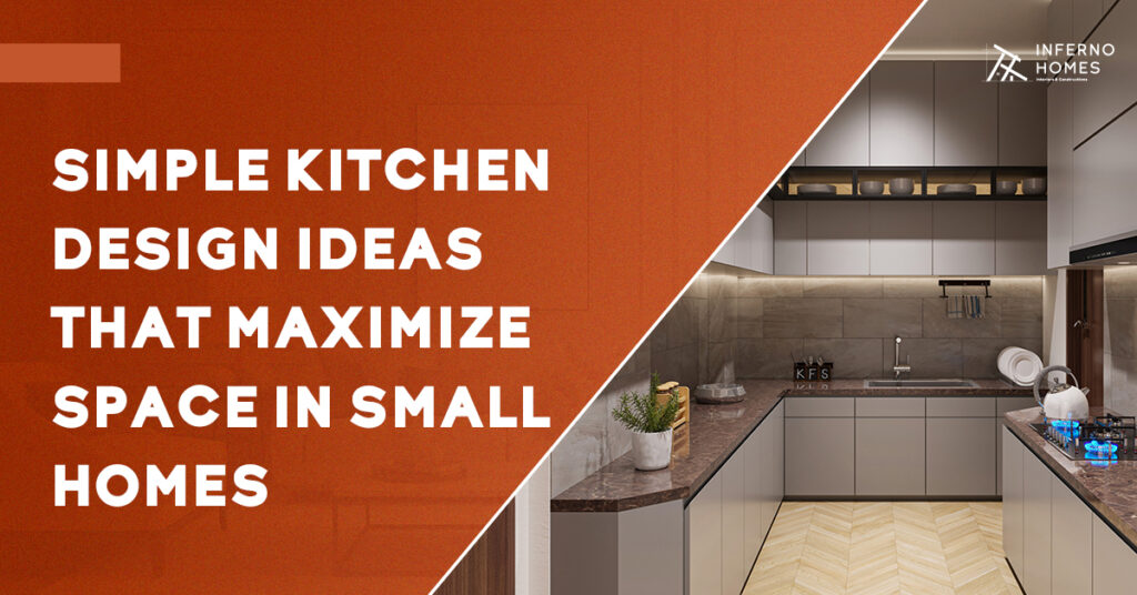Middle class simple kitchen design with modular cabinets maximizing space in a small home