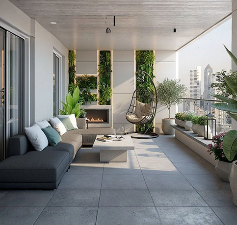 3 bhk Balcony Designs in bangalore