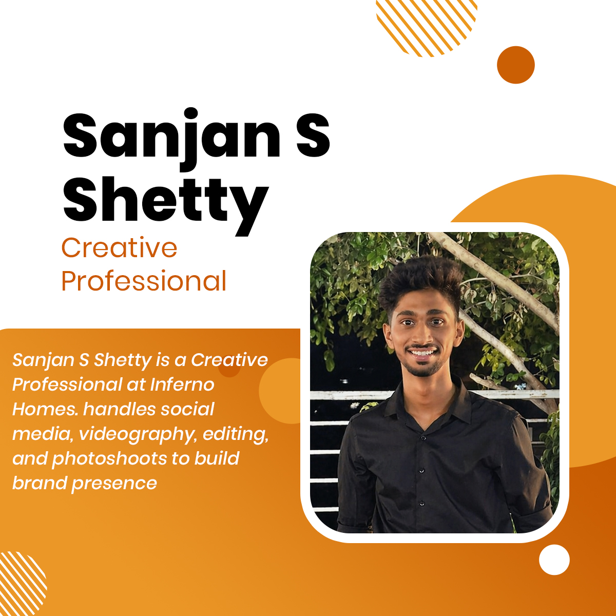 Sanjan S Shetty - Creative Professional