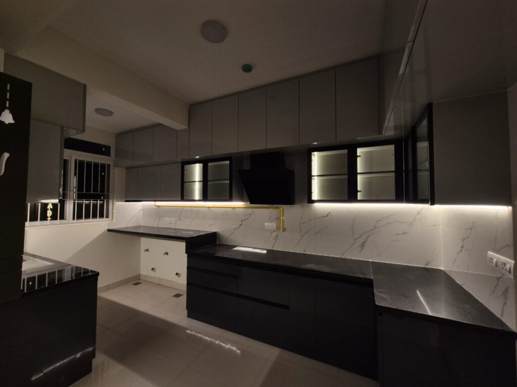 modern kitchen design setup image cross view