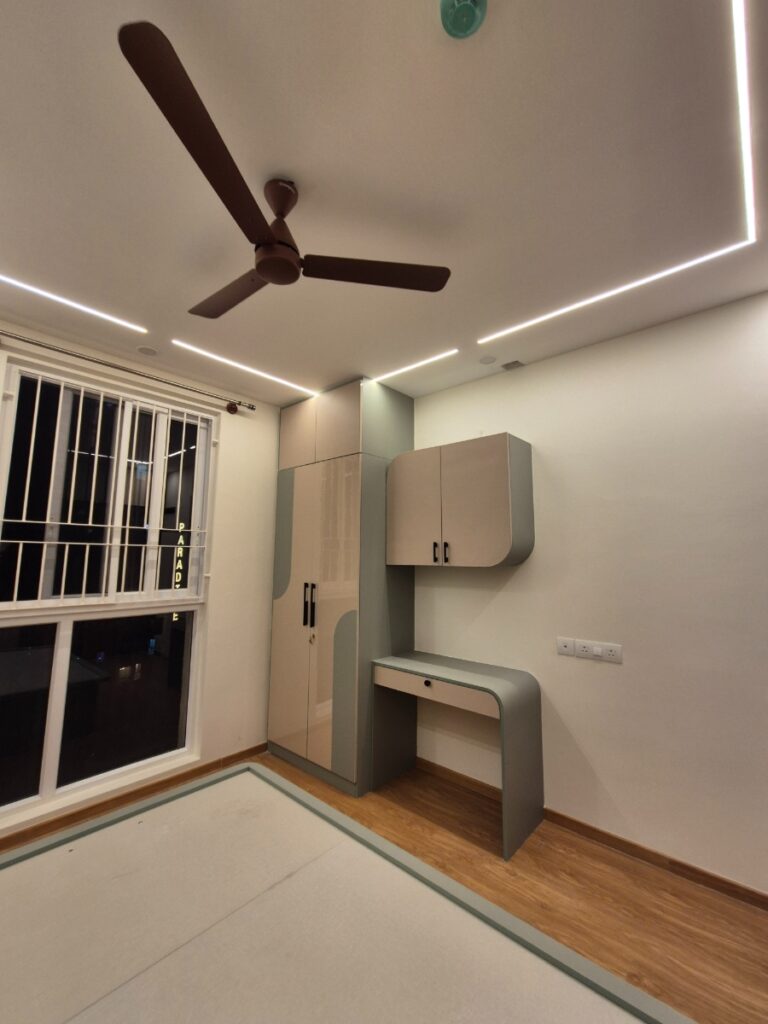 Bedroom wooden Home office design